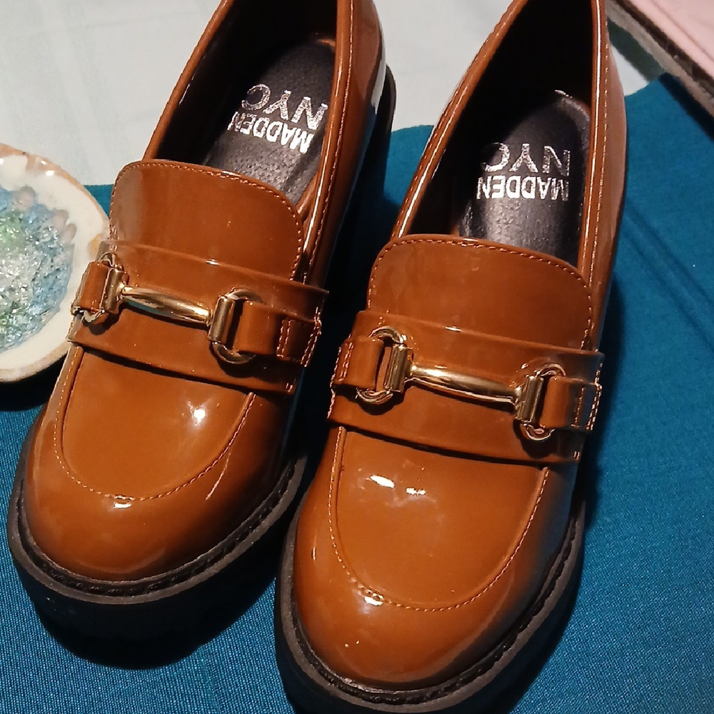 Steve Madden Milk Chocolate Platform Loafers